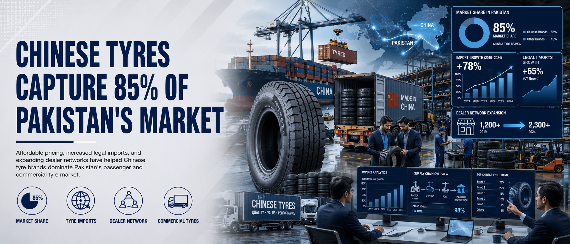 Chinese tires flood Pakistani markets, capture big share