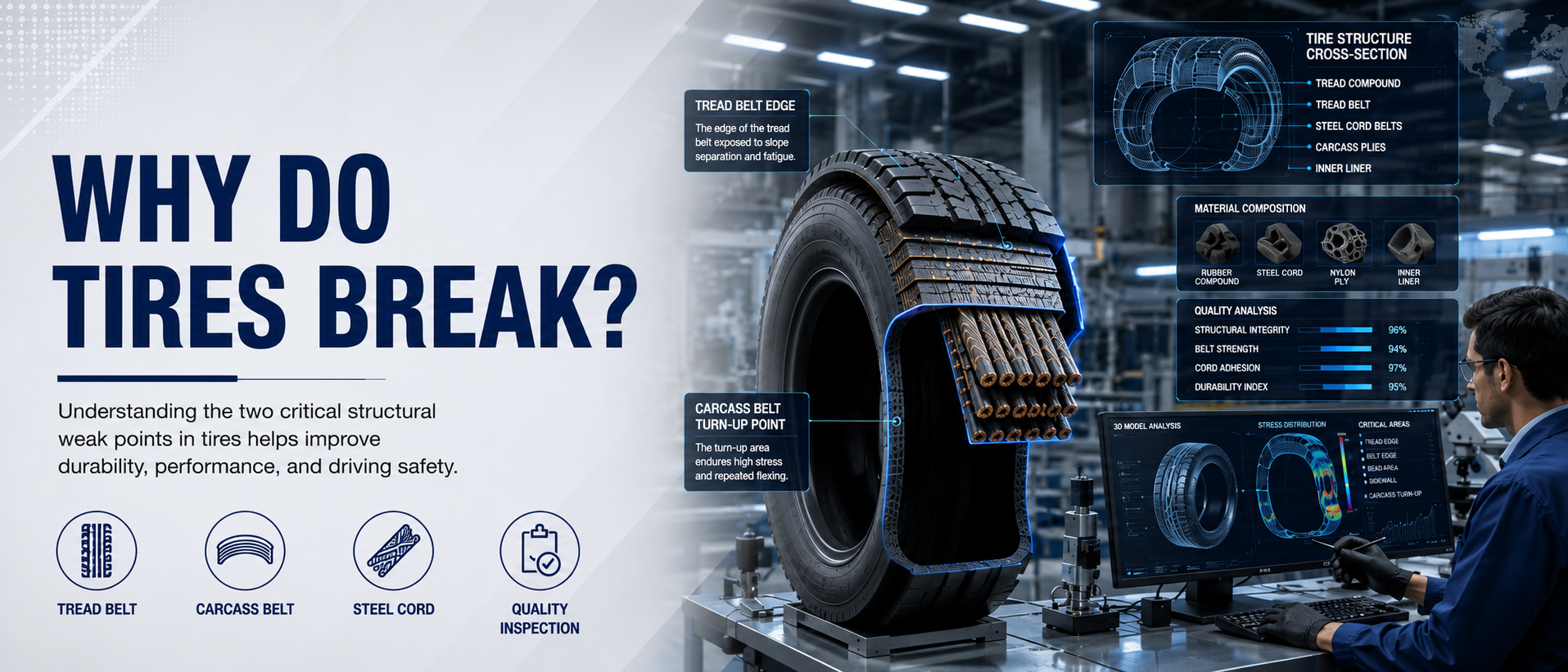 Why do tires break