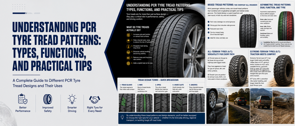 Understanding PCR Tyre Tread Patterns Types, Functions, and Practical Tips