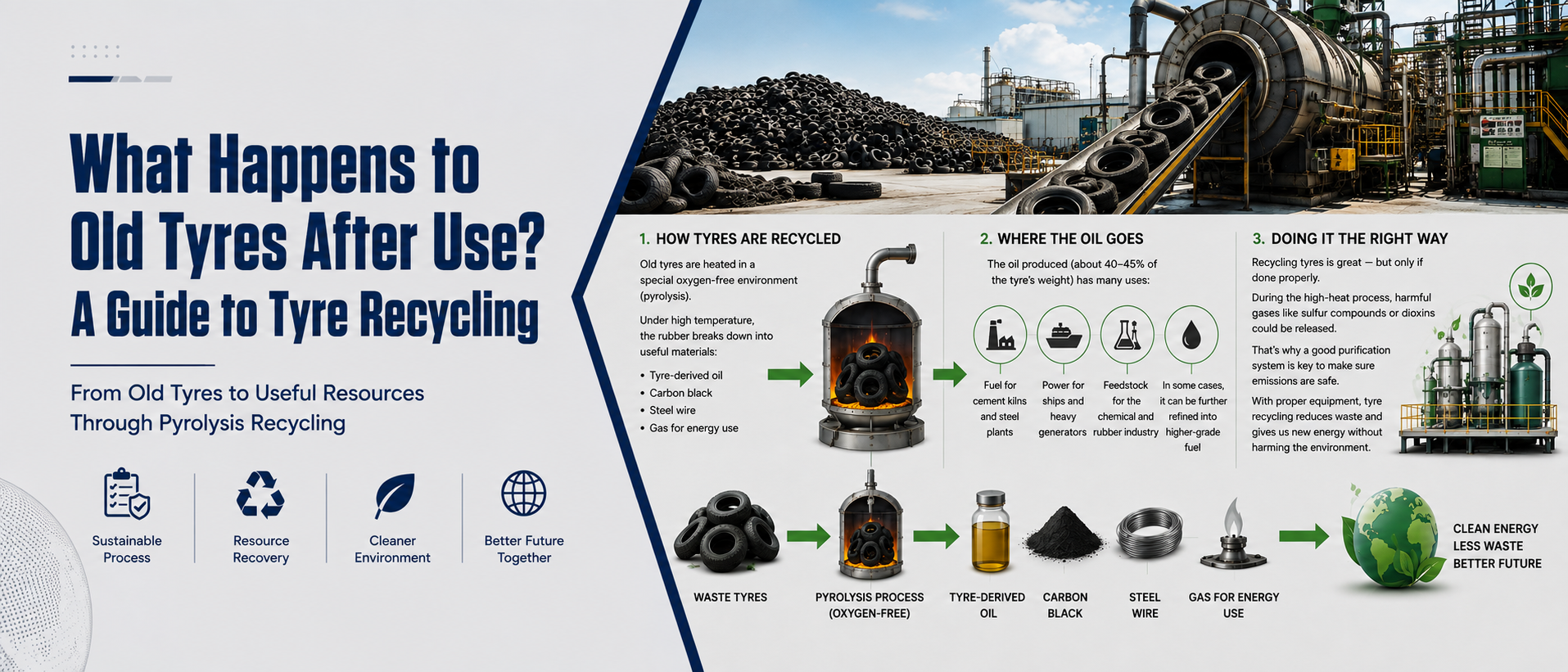 What happens to old tyres after use?